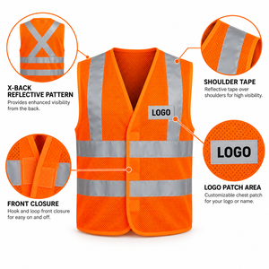 Gilet de sécurité professionnel réfléchissant, vêtements de travail respirants en maille, vêtements de protection haute visibilité pour les travailleurs d'usine - Product Image 6