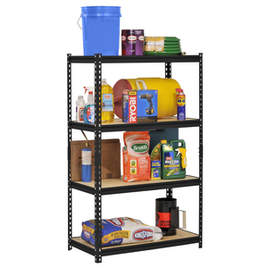 Estantería de Almacén de 4 Niveles, Capacidad de Carga de 1200 kg, Estantes Metálicos Ajustables con Recubrimiento en Polvo para Garaje, 16 Pulgadas de <span class=keywords><strong>Ancho</strong></span> x 40 Pulgadas de Profundidad x <span class=keywords><strong>60</strong></span> Pulgadas de Alto, Color Negro - Product Image 3