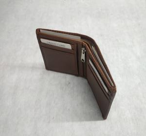 Carteras de Cuero Bovino Vintage Bicolor con Bolsillo Frontal, Cremallera, Tarjetero y Monedero, Bloqueo RFID, Económicas, MOQ Bajo, Para Todas las Estaciones, Cortas - Product Image 4