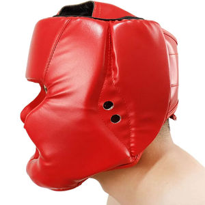 Protège-tête de boxe réglable en PVC, écologique, respirant et confortable pour l'entraînement de kickboxing, emballage personnalisé, vente en gros - Product Image 3