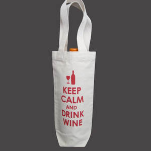 Bolsa de Regalo Reutilizable Resistente de Lona de Algodón Orgánico con Logotipo Personalizado para Botellas de Vino - Product Image 2