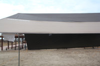Abri de camping portable rectangulaire imperméable Sun Tarp Pro quatre saisons, simple couche, revêtement noir, tissu Oxford 210D