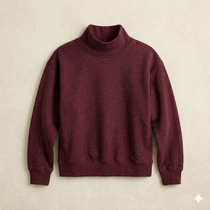 Pull à col montant personnalisé pour université, en molleton de coton oversize, à motif floral chenille et pois, style vintage, pour le jour du match et l'esprit scolaire - Product Image 5