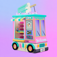 Nouvelle version de distributeur automatique de crème glacée, distributeur automatique de crème glacée, distributeur automatique robotisé
