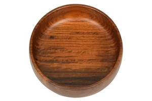 Tazón redondo de madera maciza multiusos para servir desayuno, refrigerios, sopa, ensalada, para el hogar y la cocina, paquete de 1 (marrón) de 5 pulgadas - Product Image 2