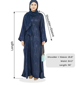 Abaya 100% polyester, vêtements musulmans pour femmes, abaya longue, de haute qualité, ample, grande taille, kaftan ample, abayas turques à double couche - Product Image 3