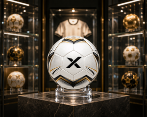 Ballon de football personnalisé de collection |   Blanc Noir Or |   Logo X |   Fabricant OEM ODM |   Design haut de gamme |   Qualité supérieure - Product Image 6