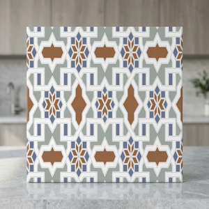 Moroccan Style 400x400 Antique Flower Feature Ceramic Decorative Floor Tiles 40x40cm - Product Image 6