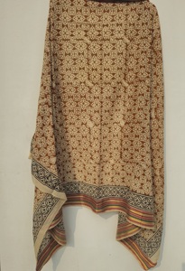 Bgaru Dabu Handmade Block Printed 100% Cotton Women Beach Pareo Long <b>Sarong</b> Bandeau Indian Scarf - Product Image 4