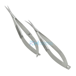 Ciseaux à cils et à sourcils RMI Silver Matt en acier inoxydable, ciseaux à ongles pour manucure, lame droite pointue, durables pour adultes - Product Image 1
