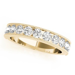 Anillo de Diamantes Redondos con Engaste Milgrain de Eternidad Completa - Product Image 4