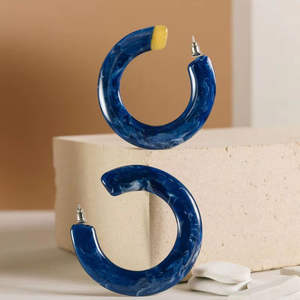 Boucles d'oreilles fantaisie en résine acétate, bijoux pour femmes - Product Image 4