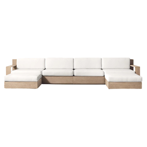 Luxury The Langham Teak <b>Outdoor</b> Corner <b>Sofa</b> Modern Resort Villa Patio Lounge Sectional Hotel Furniture - Product Image 5