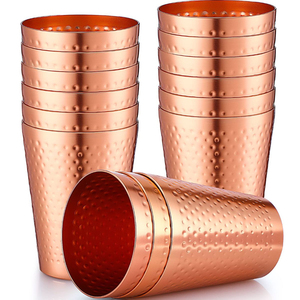 Gobelet en cuivre martelé style vintage pour la maison, les mariages, les hôtels – Écologique, bienfaits ayurvédiques pour la santé, verre en cuivre - Product Image 6