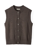 Gilet en tricot sans manches pour femme, couleur unie, boutonné devant, col pull, pour un usage quotidien, haute qualité, personnalisable, toutes saisons