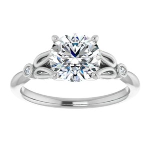 Bague Solitaire en Moissanite Taille Brillant Sertie à Griffes en Argent Sterling 925 Plaqué Or 18K – Luxe, Fiançailles, Mariage, Promesse - Product Image 1