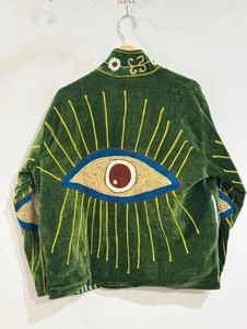Chaqueta Suzani de Terciopelo Hecha a Mano con Ojo de Diablo para Mujer, Ropa Exterior Étnica Bordada Bohemia, Prenda de Moda para Combinar en Capas - Product Image 2