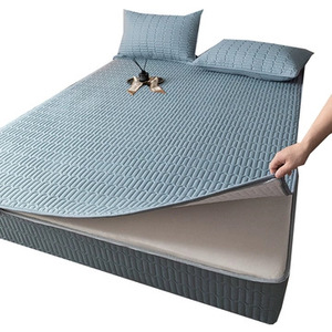 <span class=keywords><strong>Protège</strong></span>-<span class=keywords><strong>matelas</strong></span> imperméable en polyester, fibre de soja et coton, avec fermeture éclair, pour lits Queen et King Size – Nouveauté - Product Image 6