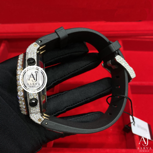Reloj Aarva Iced Out Hip Hop, Acero Inoxidable 316L, Mecánico Automático, Bisel con Diamantes, Esfera de Cristal de Zafiro, para Hombre, a la Moda - Product Image 4