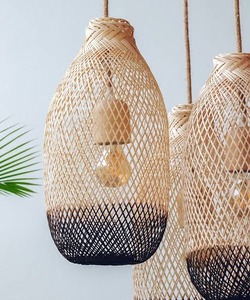 Lampe suspendue en bambou naturel, abat-jour en bambou tissé à la main, décoration d'intérieur, fabriqué au Vietnam par KingCraftViet - Product Image 6