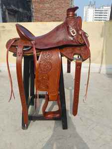Selle de cheval de qualité supérieure |   Selle Western en cuir de bonne qualité pour cheval avec accessoires en acier inoxydable |   Équipement d'équitation durable |   Édition 2026 - Product Image 2