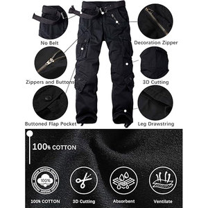 Pantalon cargo de qualité supérieure, coupe ajustée, tissu doux, léger, décontracté, confortable pour tous les jours, style élégant - Product Image 6
