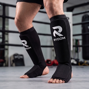 <b>MMA</b> Elastic Cloth <b>Shin</b> & Instep <b>Padded</b> Guards Taekwondo, Martial Arts, <b>MMA</b> Boxing Foot Protective Gear Protector for Sparring - Product Image 5