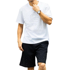 Cotton Made Best Selling <b>Rhinestone</b> T-Shirt Hot Sale <b>Rhinestone</b> T-Shirt Streetwear <b>Rhinestone</b> T-Shirt - Product Image 3