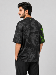T-shirt Homme EURO SPORT CO à Sublimation, Coupe Ample, Manches Courtes, Col Rond, Motif Dragon Imprimé, Tenue Décontractée - Product Image 4