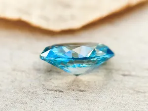 Diamant ovale de taille 5*3 mm, couleur bleu vif fantaisie, clarté VVS-VS, diamant CVD cultivé en laboratoire pour la fabrication de bijoux fantaisie - Product Image 3