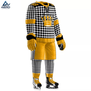Conjunto de Jersey y Pantalones de Hockey sobre Hielo Personalizados de Alta Calidad, Uniforme de Equipo Profesional Duradero, Diseño y Logotipo Personalizados - Product Image 3