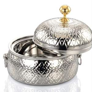 Casserole isotherme en acier inoxydable, plat de service de luxe avec couvercle, pot chauffe-plats en acier - Product Image 6