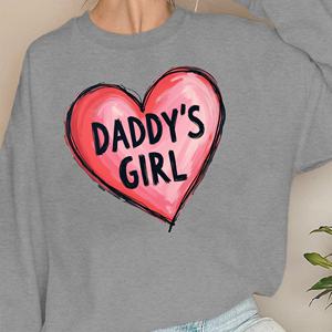 Sweat-shirts pour femmes à coeur esquissé fille papa - Product Image 3