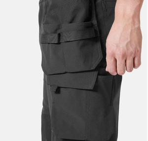 Custom Manufacturer OEM ODM High Visibility <b>Work</b> <b>Pants</b> With Reflective Stripes Orange And <b>Black</b> Cargo Style For Men - Product Image 4