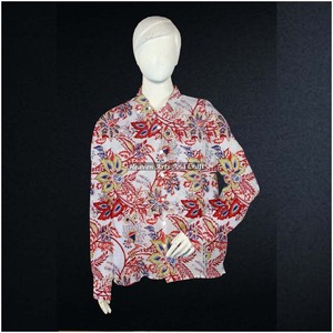Camisa túnica de algodón estampada a mano de forma ética para mujer, camisa ligera tejida, estilo bohemio chic, artesanía india. - Product Image 6