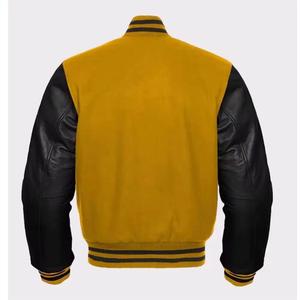 Varsity Jacket In Vintage Style Featuring Embroidered Patch Soft <b>Wool</b> fit Custom Color Premium Leather Sleeves Letterman Jacket - Product Image 4