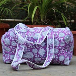 Bolsa de Lona de Algodón Acolchada Hecha a Mano en India, de Lujo, Premium, Ligera, con Correa de Hombro, para Viajes al Gimnasio, Estilo Boho, Gran Capacidad, Duradera - Product Image 4