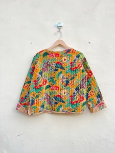 เสื้อคลุมกิโมโนผ้ากำมะหยี่ซูซานีทำมือจากผ้าฝ้าย 100% |   ฤดูใบไม้ร่วง/ฤดูหนาว ระบายอากาศได้ดี เป็นมิตรกับสิ่งแวดล้อม ป้องกันริ้วรอย แห้งเร็ว คอทรงโอแบบเย็บติดกัน - Product Image 3