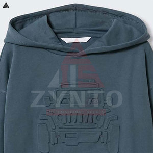 Nouvel Arrivage : Sweats à Capuche Gaufrés Style Streetwear Séchage Rapide, Coupe Slim, Design Personnalisé, en Mélange de Coton Basique, En Vente - Product Image 3