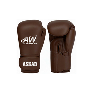 Askar Wear Ind Leather Boxing <b>Gloves</b> Full Finger Velcro Closure Adult Training Gear <b>12</b> <b>Oz</b> - Product Image 1