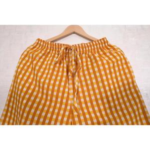 Cotton Check Pyjama Pants for <b>Women</b>, Relaxed Fit Casual <b>Trousers</b>, Comfortable <b>Lounge</b> and Sleepwear - Product Image 2