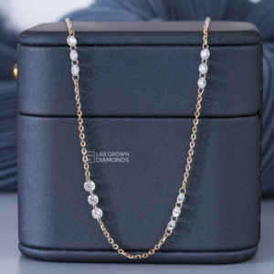 Pendentif rond en diamant de laboratoire taille brillant, plaqué or jaune 14 carats, en argent, luxe, pour femme, clarté EF, lot de 10, cadeau pour elle - Product Image 3