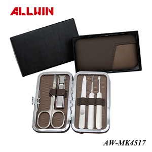 Ensemble de manucure et pédicure en acier inoxydable noir, lime à ongles, pousse-cuticules, ciseaux à ongles, pour les voyages et les cadeaux - Product Image 2
