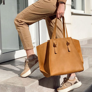 Women's Fashion Genuine Leather Tote Shoulder <b>Bag</b> with Zipper Closure Large Capacity Durable Design - Product Image 6