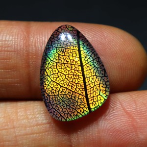 Piedra Preciosa de Ópalo Monarca Doble, Ópalo de Fuego Arcoíris, Joyería de Ópalo Monarca Hecha a Mano, Anillo de Ópalo Monarca Doble para la Fabricación de Joyas - Product Image 2