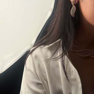 18K Gold Plated Zircon Designer Necklace and Earring Set for Wedding - Product Image 1
