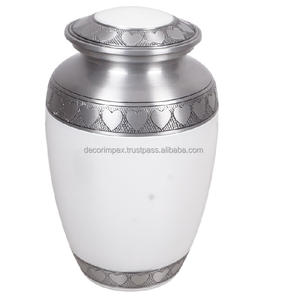 Urna de metal única, urna de cremación de alta calidad, suministros funerarios clásicos para cenizas de adultos terminadas - Product Image 6