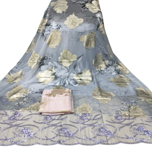 Nuevo 100% Dirac somalí de seda con bordado fino y Garbasaar floral elegante vestido de novia tradicional en estilos flameados de gasa - Product Image 1