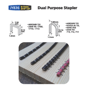 JY836 Heavy Duty Power Adjustable Wood Use Round and Flat Cable/Wire Fastening Manual Cable Staple Gun - Product Image 3
