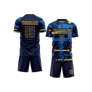 Football Team Uniform <b>Soccer</b> Jersey Set Custom Logo 100% Polyester Anti-Bacterial Quick Dry Lightweight Breathable Athletic - Product Image 5